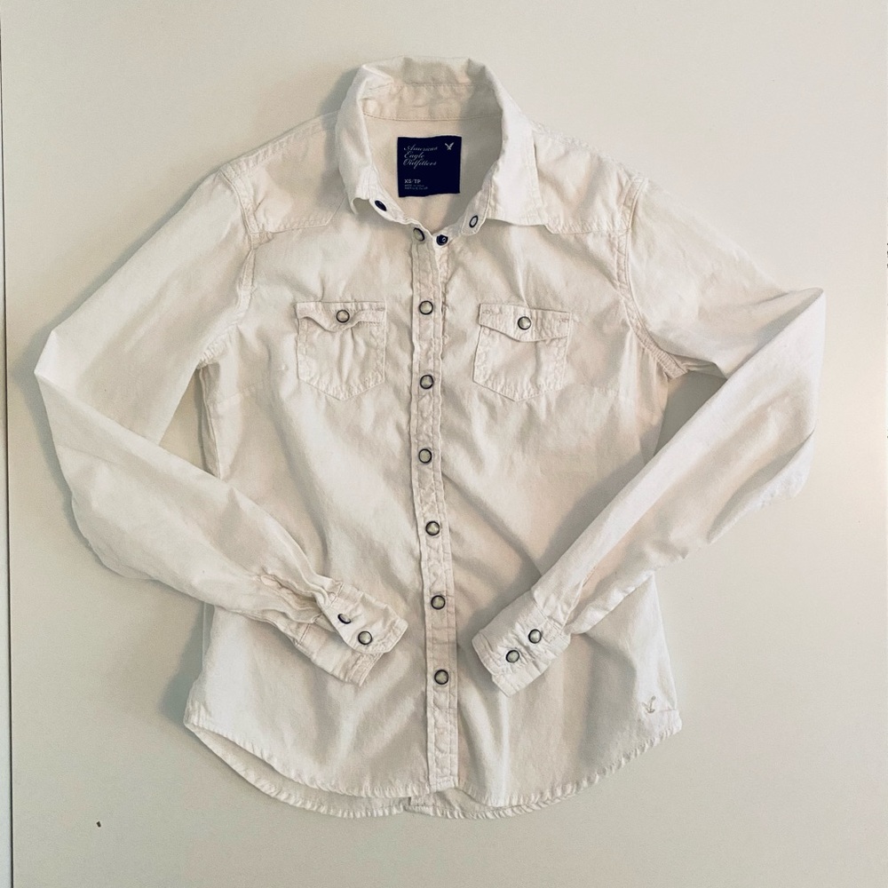 AMERICAN EAGLE Snap Up Shirt XS
